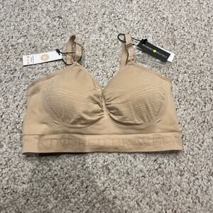 NWT Kindred Bravely Sublime Pumping and Nursing Bra Sz L Hand Free Beige